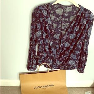 Lucky brand 3/4 sleeve floral top, NWOT